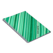 斜め緑のストライプ ノートブック (右側)