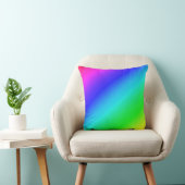 斜め虹のグラデーション青から緑 クッション (椅子)
