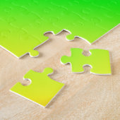 斜め虹のグラデーション青から緑 ジグソーパズル (側面)