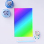 斜め虹のグラデーション青から緑 チラシ (シングル)