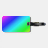 斜め虹のグラデーション青から緑 ラゲッジタグ (裏面横)