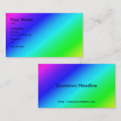 斜め虹のグラデーション青から緑 名刺 (正面/裏面)