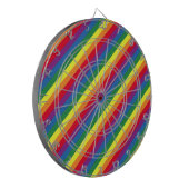 斜め虹の模様 ダーツボード (正面左)