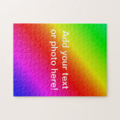 斜め虹色グラデーション赤から緑 ジグソーパズル (横)