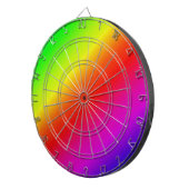 斜め虹色グラデーション赤から緑 ダーツボード (正面右)