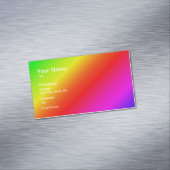 斜め虹色グラデーション赤から緑 マグネット名刺 (インサイチュ)