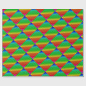 斜め虹色グラデーション赤から緑 ラッピングペーパー (フラット)