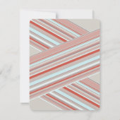 斜め赤いリボンピンストライプの卒業名門私立校風の率 サンキューカード (裏面)