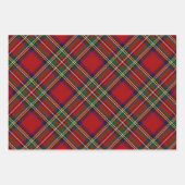 斜め赤い格子状デザイン包装紙シート ラッピングペーパーシート (正面3)