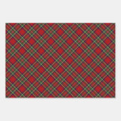 斜め赤い格子状デザイン包装紙シート ラッピングペーパーシート (正面2)