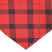 斜め赤黒と緑のクリスマスプレイド ロングテーブルランナー (コーナー)