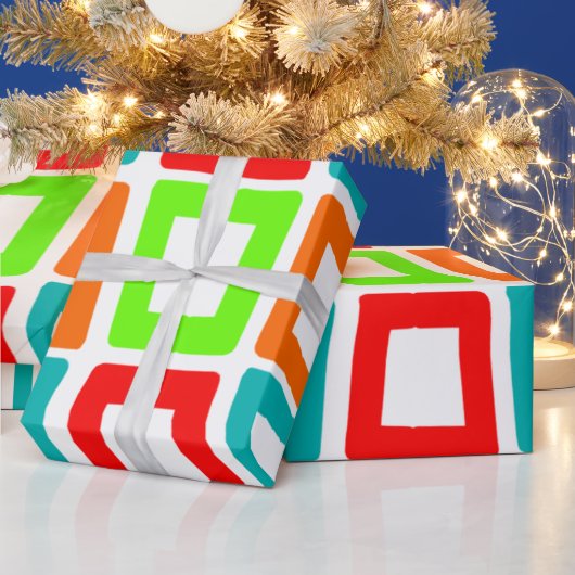 斜め長方形 ラッピングペーパー (クリスマス)