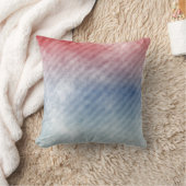 斜め青とピンクストライプのモダン投げ クッション (ブランケット)