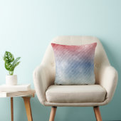 斜め青とピンクストライプのモダン投げ クッション (椅子)