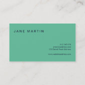 斜め青モダンとターコイズシェード 名刺 (裏面)