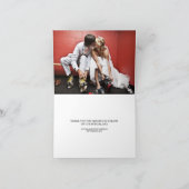 斜め | ウェディング サンクス カード 折り畳み式 (内部)