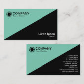 斜め – 黒（緑7dcfb6） 名刺 (正面/裏面)