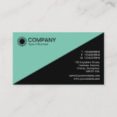 斜め – 黒（緑7dcfb6） 名刺 (裏面)