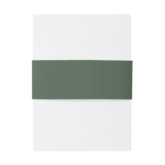 斜エレガントスクリプト暗緑色モノグラム結婚の 招待状ベリーバンド (裏面例)