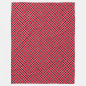 斜カラフル市松模様にケージのパターン フリースブランケット (正面)