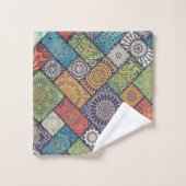 斜カラフル式浴用タオル一式 バスタオルセット (ウォッシュタオル)