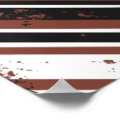 斜グランジ線ストライプの抽象デザイン ポスター (角)