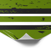 斜グランジ線ストライプ抽象デザイン ポスター (角)