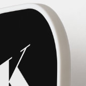 斜シンプル線ストライプイニシャル白黒 ピックルボールラケット (左詳細)