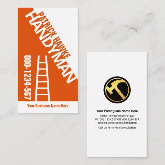 斜スタイリッシュめ梯子 名刺 (正面/裏面)