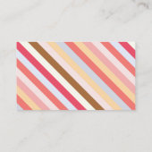 斜ストライプモダンQRコード 名刺 (裏面)