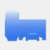 斜パーソナライズされたグラデーション電気青 フェイバーボックス (折り畳みなし)