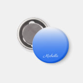 斜パーソナライズされたグラデーション電気青 マグネット (正面/裏面)