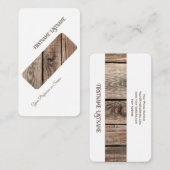 斜ミニマル木スタイルインテリア 名刺 (正面/裏面)