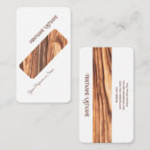 斜ミニマル木スタイルインテリア 名刺 (正面/裏面)