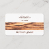 斜ミニマル木スタイルインテリア 名刺 (裏面)