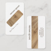 斜ミニマル木スタイルインテリア 名刺 (正面/裏面)