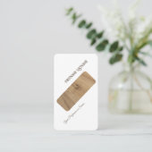 斜ミニマル木スタイルインテリア 名刺 (スタンド正面)