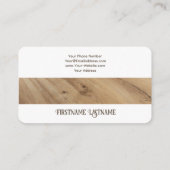 斜ミニマル木スタイルインテリア 名刺 (裏面)