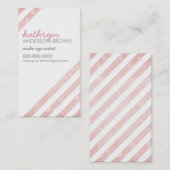 斜モダンストライプのお洒落《写真》ぼけ味 名刺 (正面/裏面)
