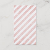 斜モダンストライプのお洒落《写真》ぼけ味 名刺 (裏面)