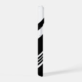 斜モダンパーソナライズされた線ストライプ iPhone 15ケース (右側面)