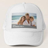 斜モダンミニマル色ブロック付き写真 キャップ (正面)