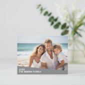 斜モダンミニマル色ブロック付き写真 ポストカード (スタンド正面)