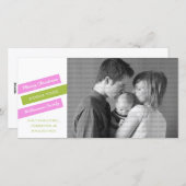 斜モダン定休日フォトカード(ピンク/緑) シーズンカード (正面/裏面)