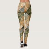 斜ログキャビンのコーナーは茶色 レギンス (裏面)