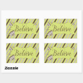 斜信じ線ストライプ長方形シール 長方形シール (シート)