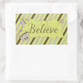 斜信じ線ストライプ長方形シール 長方形シール (バッグ)