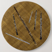 斜子織の一見の木管楽器家族 缶バッジ (正面)