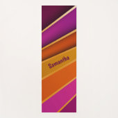 斜数々の斜めストライプピンクパープルヨガマット ヨガマット (正面)