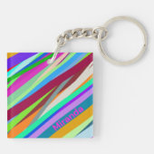 斜数々の線パターン キーホルダー (裏面)
